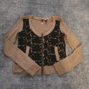 BKE Lace Cardigan Women Size XL